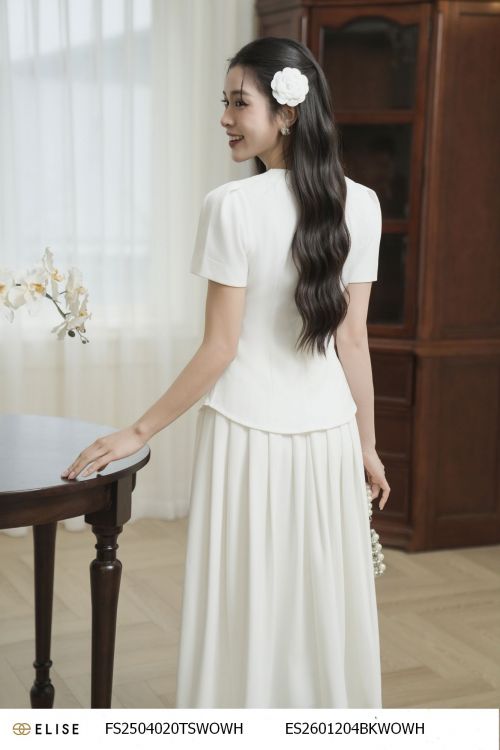 ÁO TRẮNG XẾP LY NGỰC