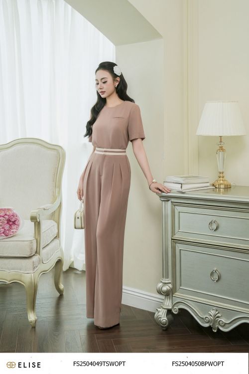 QUẦN VÂN Ô NÂU ĐẬM PHỐI CẠP TÚI SƯỜN