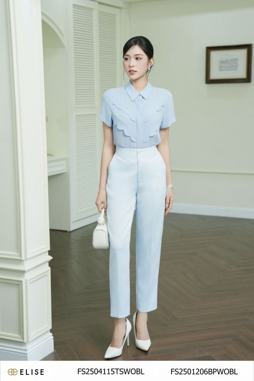 QUẦN BAGGY SỢI XANH DA TRỜI CẠP V