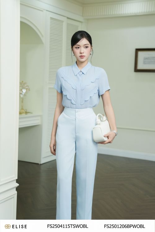 QUẦN BAGGY SỢI XANH DA TRỜI CẠP V