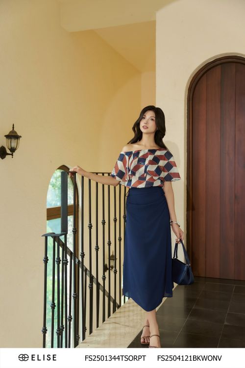 JUPE SẠN TÍM THAN XẾP NHÚN RÚT DÂY SƯỜN
