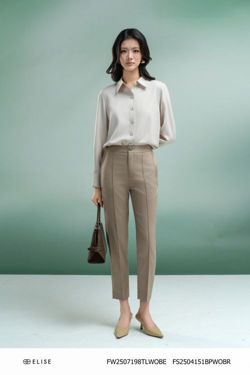 QUẦN BAGGY NÂU KHÓI LY GIỮA