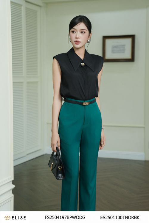 QUẦN BAGGY XANH LÁ ĐẬM TÚI DỌC