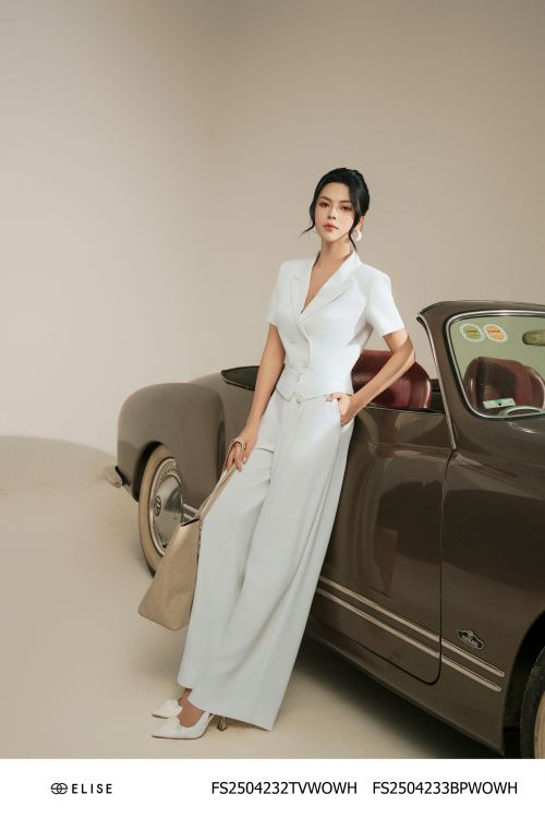 QUẦN SẠN TRẮNG SUÔNG TÚI CHÉO