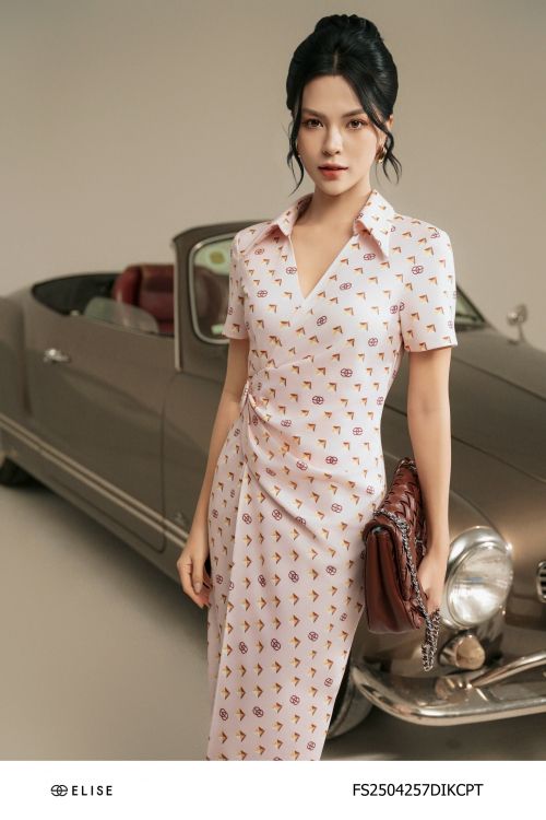 ĐẦM HT DIAMOND XẾP NHÚN ĐAI EO