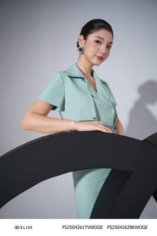 ÁO XANH MINT PHỦ TÀ ĐAI EO
