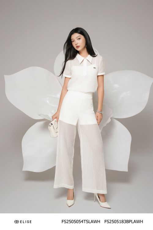QUẦN LƯỚI CHỈ TRẮNG PHỐI CẠP