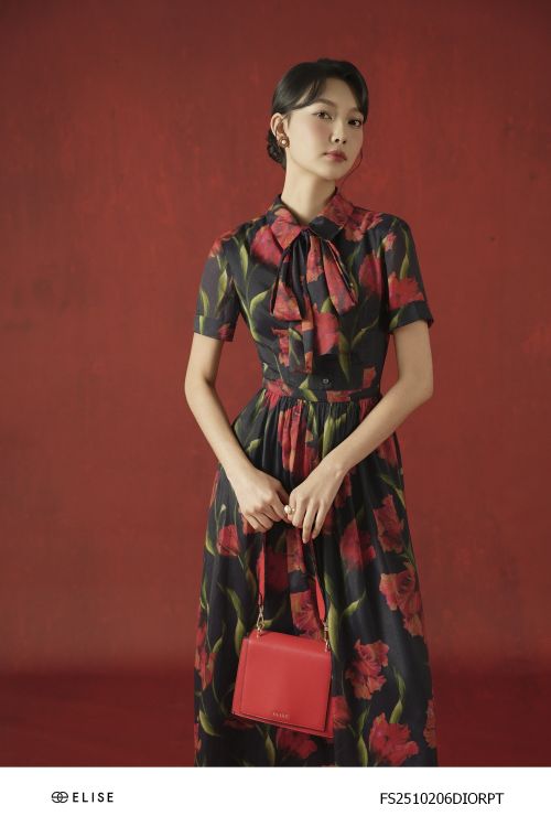 ĐẦM TƠ ÓNG HT HOA TULIP