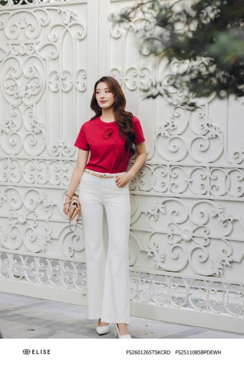 QUẦN JEANS TRẮNG ỐNG LOE