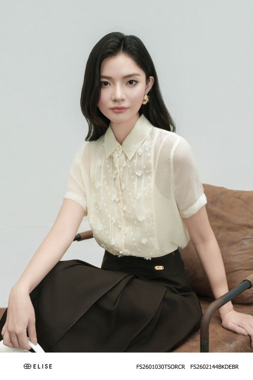 SM TƠ KEM PHỐI REN HOA BÔNG NỔI