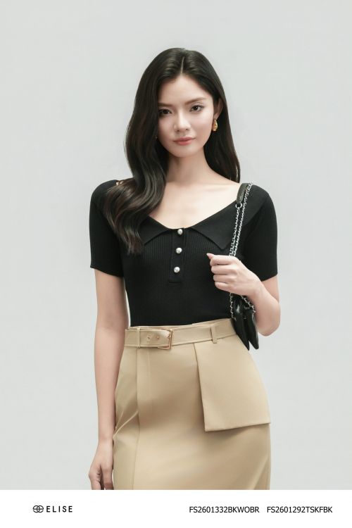 ÁO MONGTOGHI ĐEN CỔ V