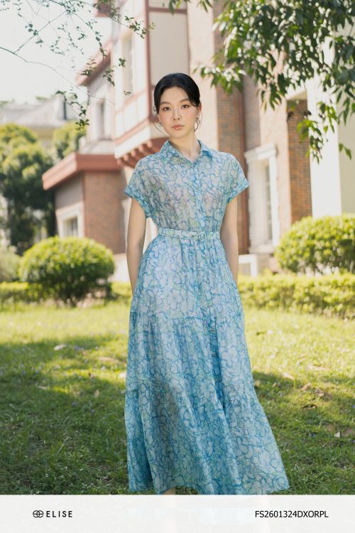 ĐẦM HT HOA XANH TAY LƠ VÊ