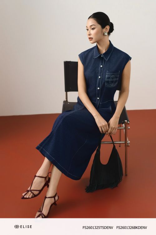 ÁO DENIM VAI CHỜM DIỄU CHỈ