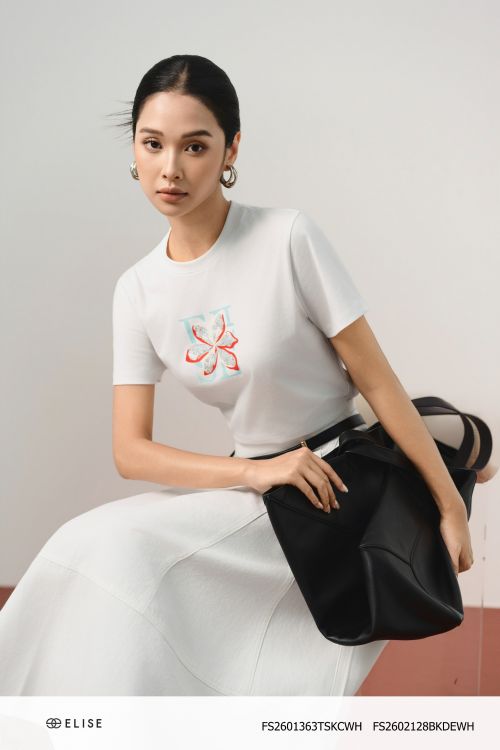 ÁO THUN TRẮNG IN NHŨ ĐÍNH ĐÁ