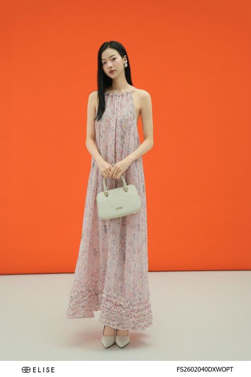 ĐẦM MAXI HOA NHÍ HỒNG BÈO GẤU