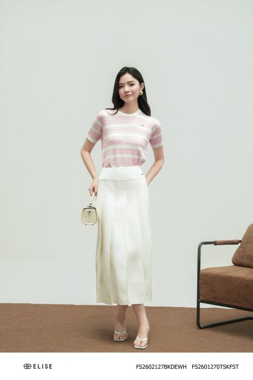 JUPE DENIM DÀI TRẮNG
