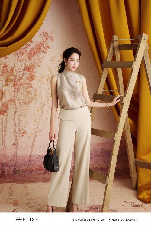 ÁO TƠ DẬP NHĂN CỔ V SAU