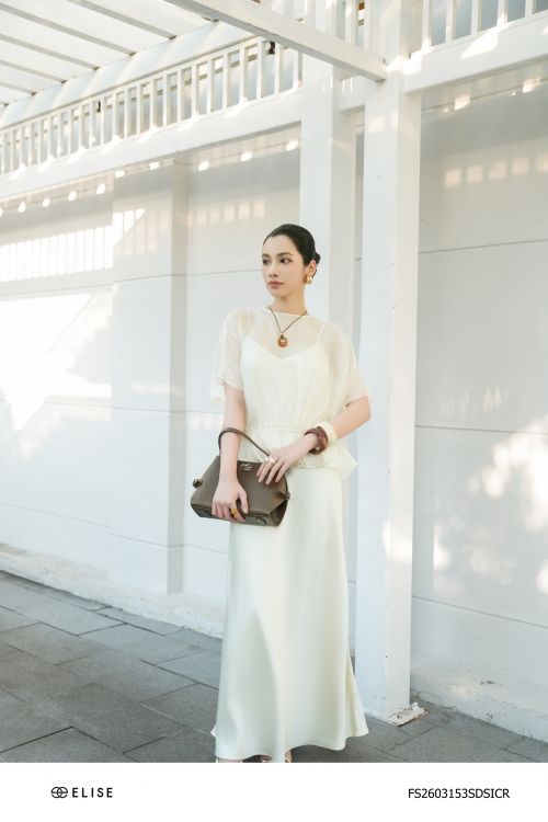 SET ĐẦM LỤA 2 DÂY KÈM ÁO TƠ KEM
