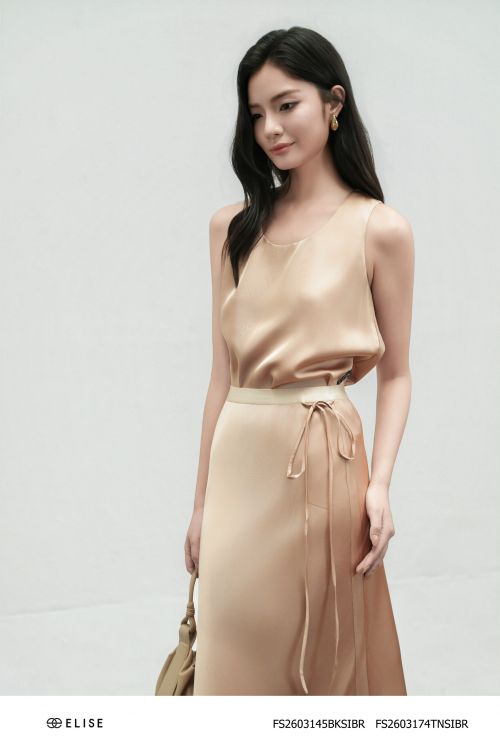 ÁO LỤA NÂU SÁT NÁCH VẠT TÔM