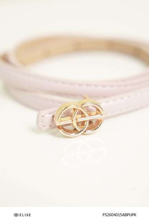 THẮT LƯNG DÂY LOGO ELISE MÀU HỒNG