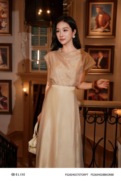 SET ÁO TƠ BE HT HOA CHÌM ĐAI EO