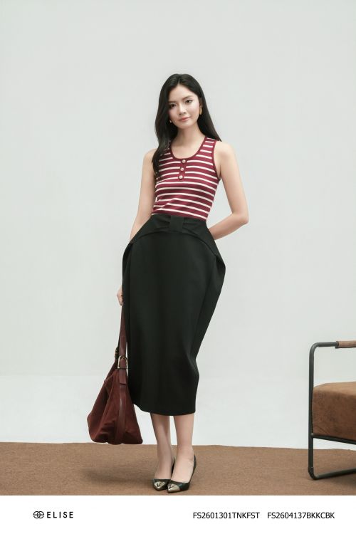 JUPE UMI ĐEN XẺ SAU