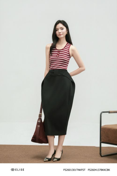 JUPE UMI ĐEN XẺ SAU