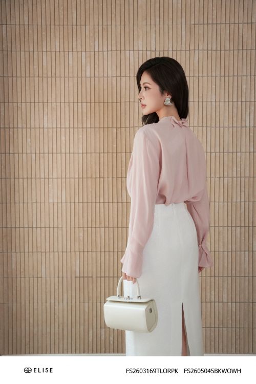 JUPE GẤM KT TRẮNG XẺ SAU