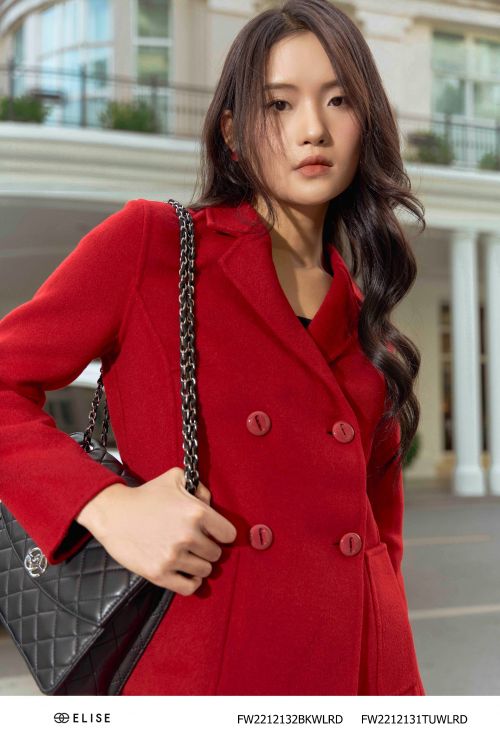 VEST DẠ LÔNG CỪU ĐỎ BOC ĐO