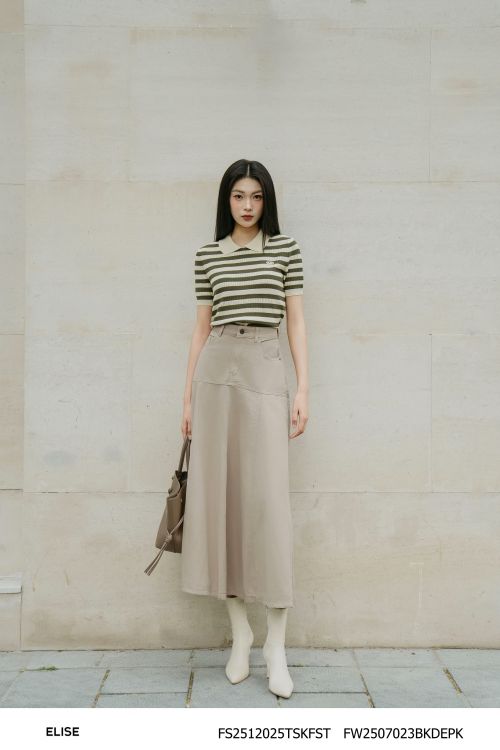 JUPE DENIM HỒNG ĐẤT