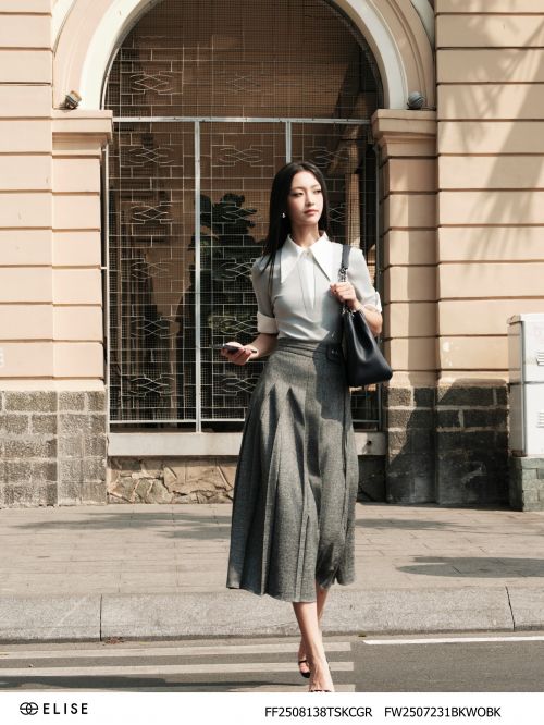 CV VÂN ĐEN XÁM XẾP LY DÂY EO