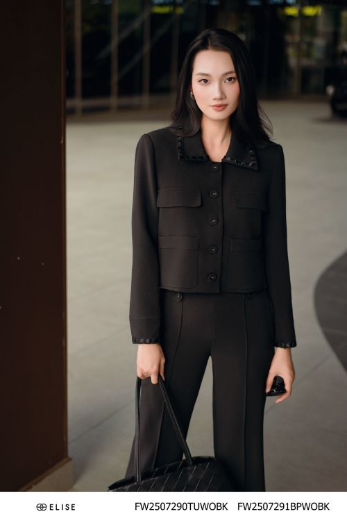 VEST TUYTSY ĐEN TÚI ỐP