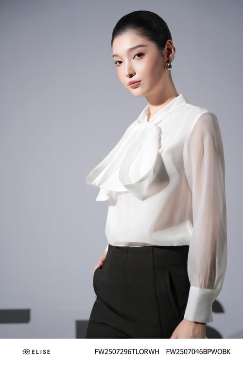 SM TƠ TRẮNG BẤU MÍ NGỰC NƠ CỔ