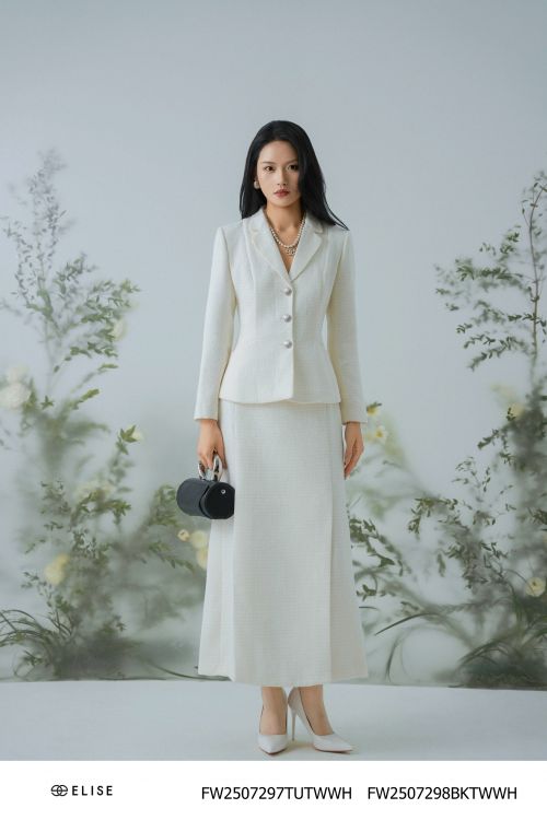 CV TWEED TRẮNG SỢI KIM TUYẾN LY SÚP