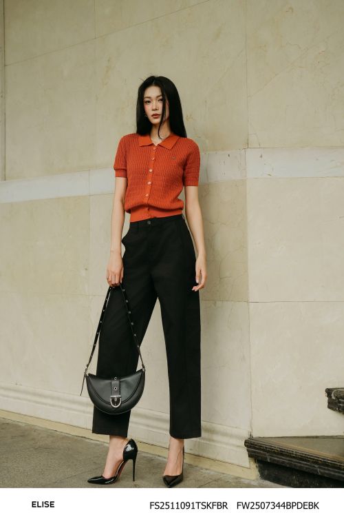 QUẦN DENIM ĐEN TÚI CHÉO