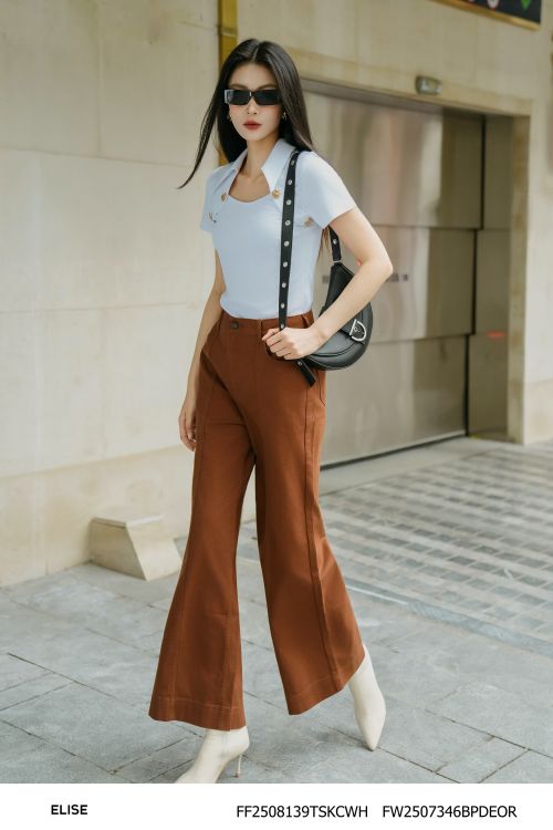 QUẦN DENIM SUÔNG CAM