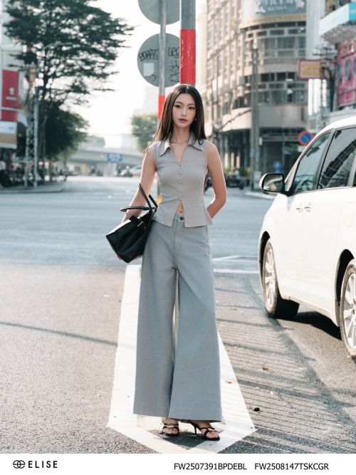 QUẦN JEANS SUÔNG XANH GHI