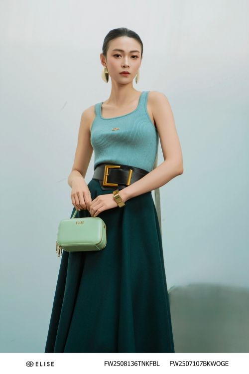 ÁO LEN 2 DÂY GHI XANH