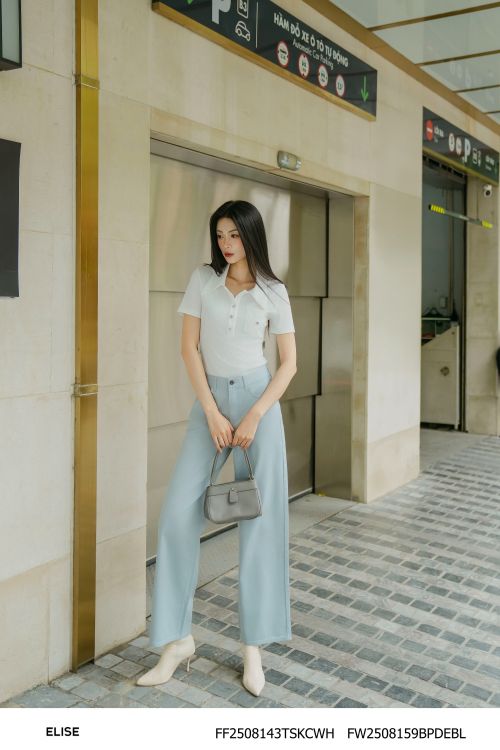 QUẦN DENIM SUÔNG XANH