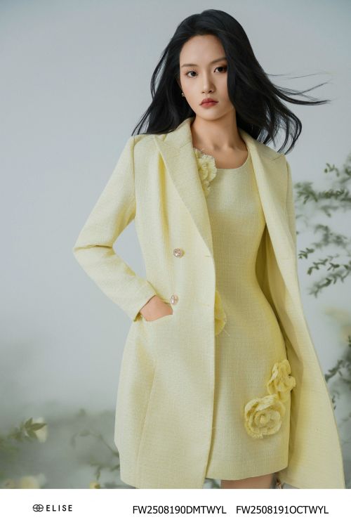 ÁO KHOÁC TWEED VÀNG SỢI KT NẮP TÚI