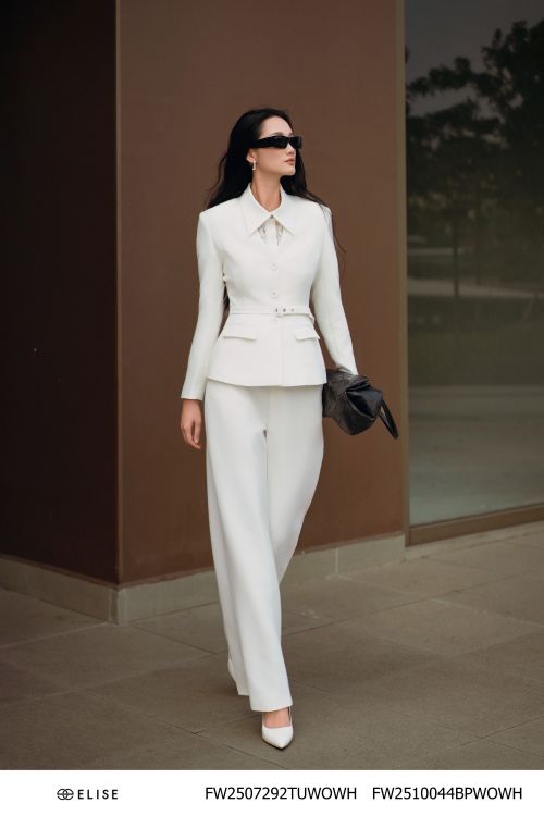 QUẦN SUÔNG DẠ TRẮNG TÚI CHÉO