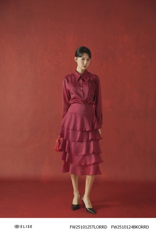 CV TƠ ĐỎ RƯỢU XẾP NHÚN TẦNG