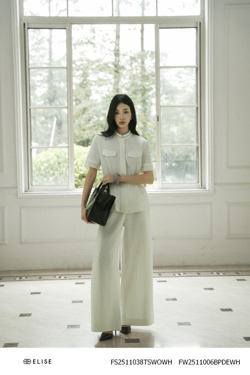 QUẦN DENIM TRẮNG ỐNG LOE