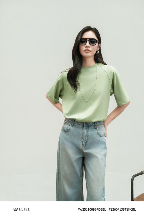 QUẦN DENIM XANH ỐNG BOM
