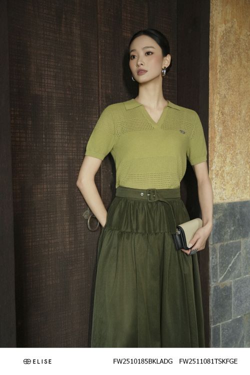 ÁO MONGTOGHI XANH CỐM ĐÍNH LOGO