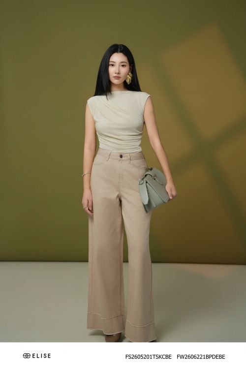 QUẦN DENIM SUÔNG BE VÀNG