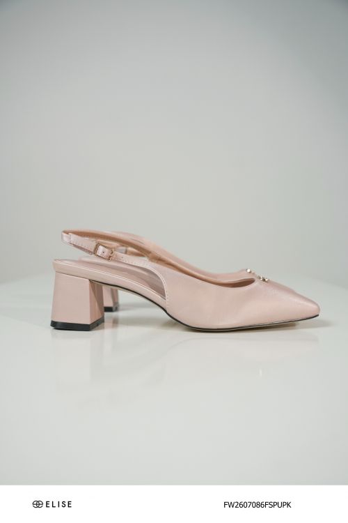 GIÀY SLINGBACK GÓT TRỤ MÀU HỒNG