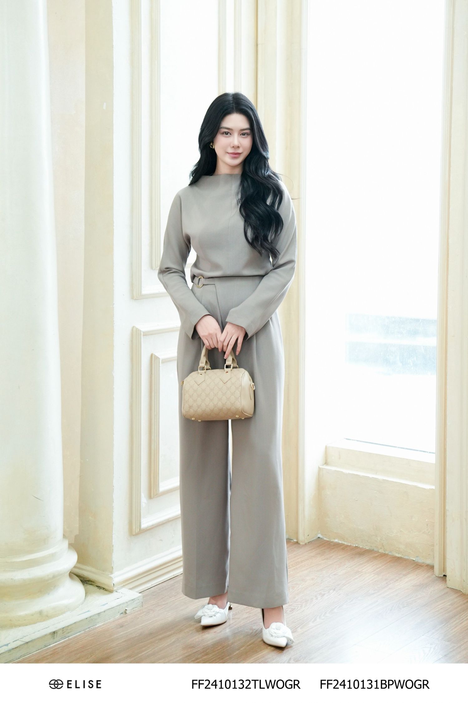 ÁO GHI CỔ THUYỀN NGANG TAY LIỀN