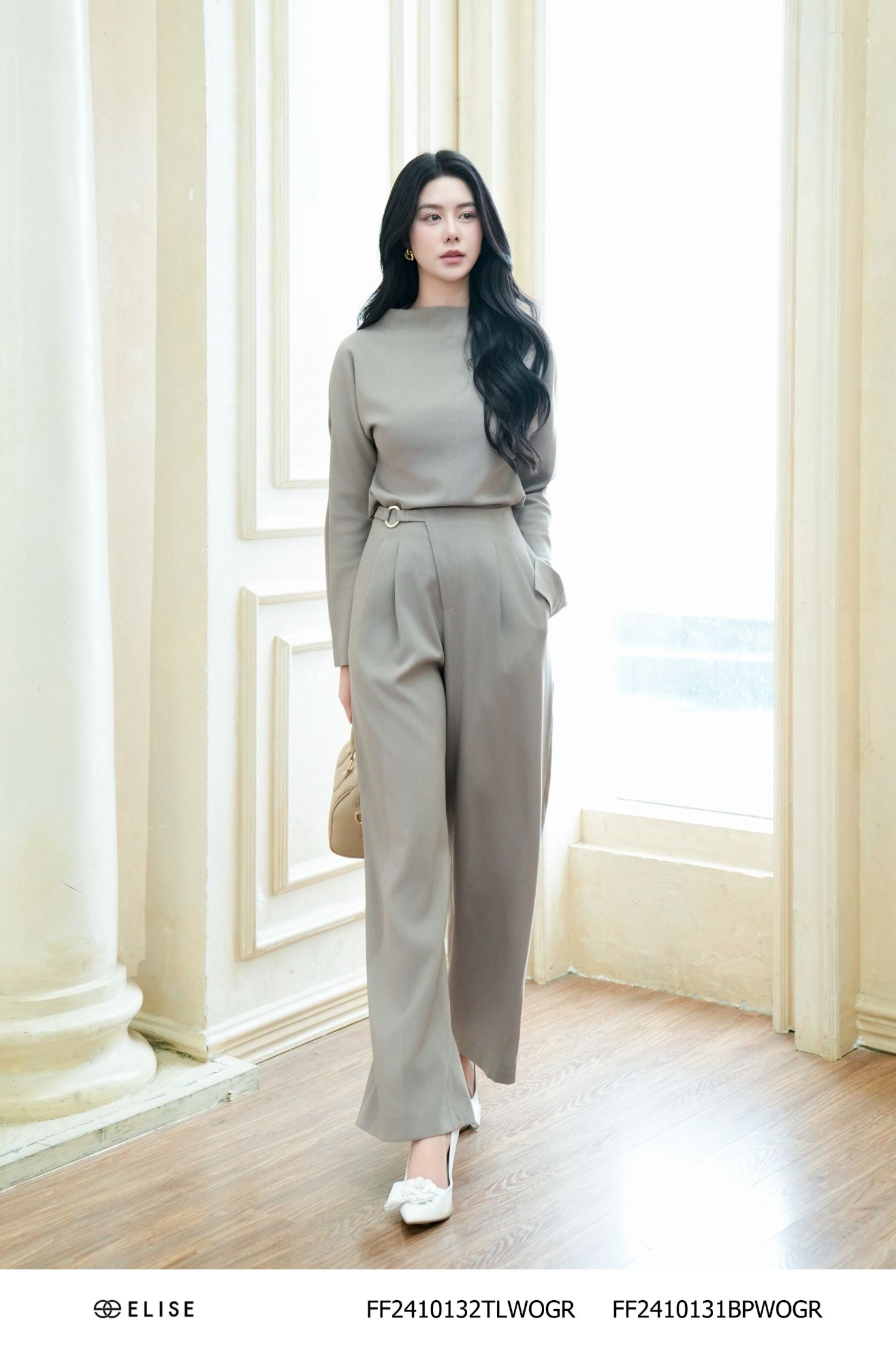 ÁO GHI CỔ THUYỀN NGANG TAY LIỀN