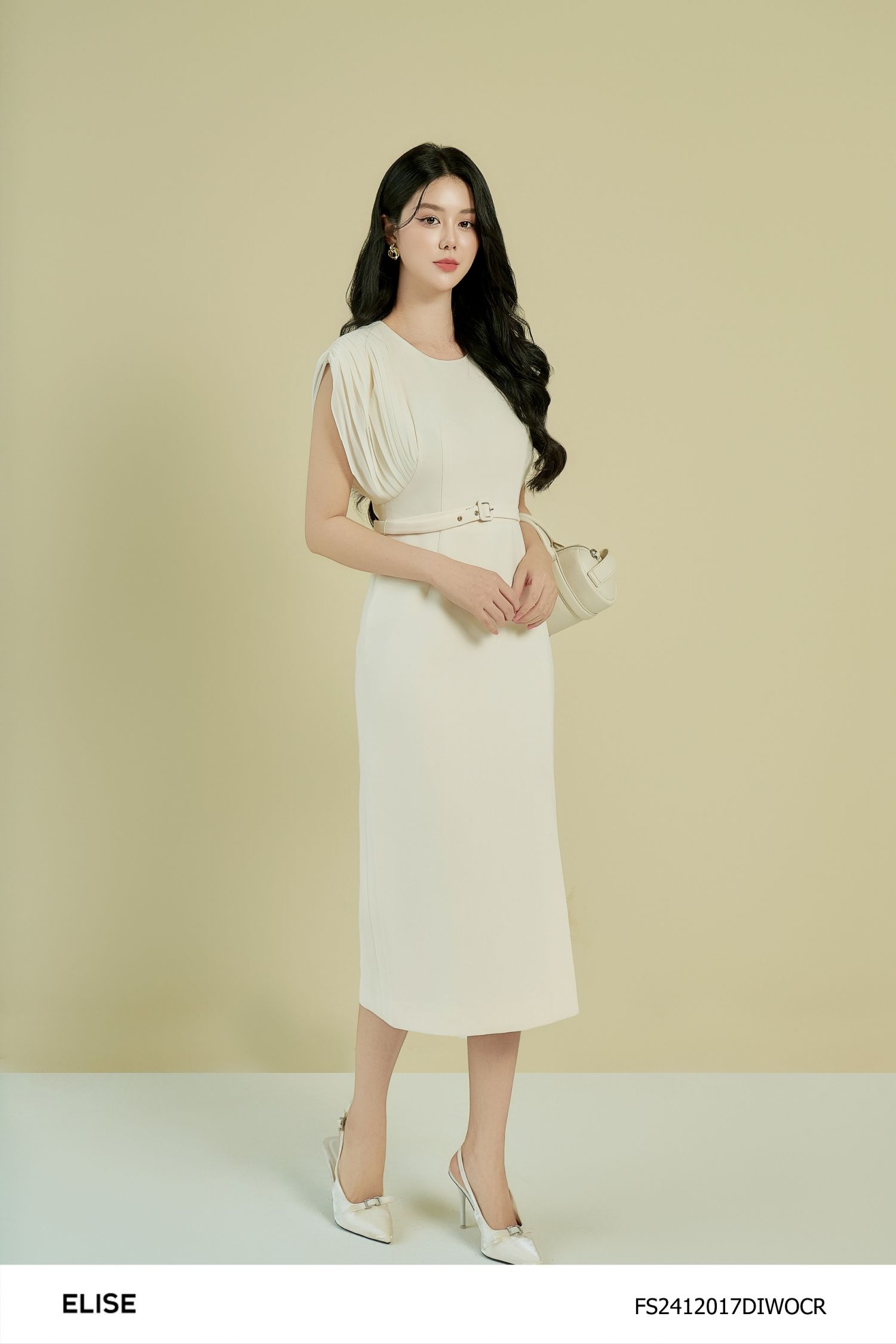ĐẦM ÔM KEM TAY PHỐI CHIFFON DẬP LY
